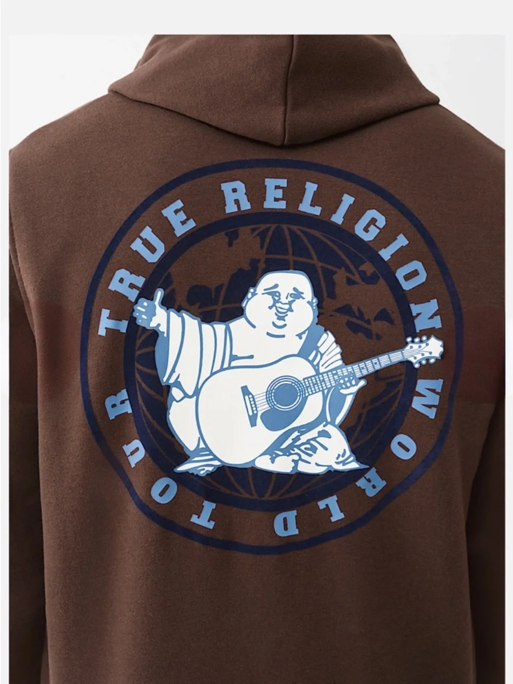 True Religion Men's Global Buddha Full Zip Graphic Hoodie Java NWT Size L